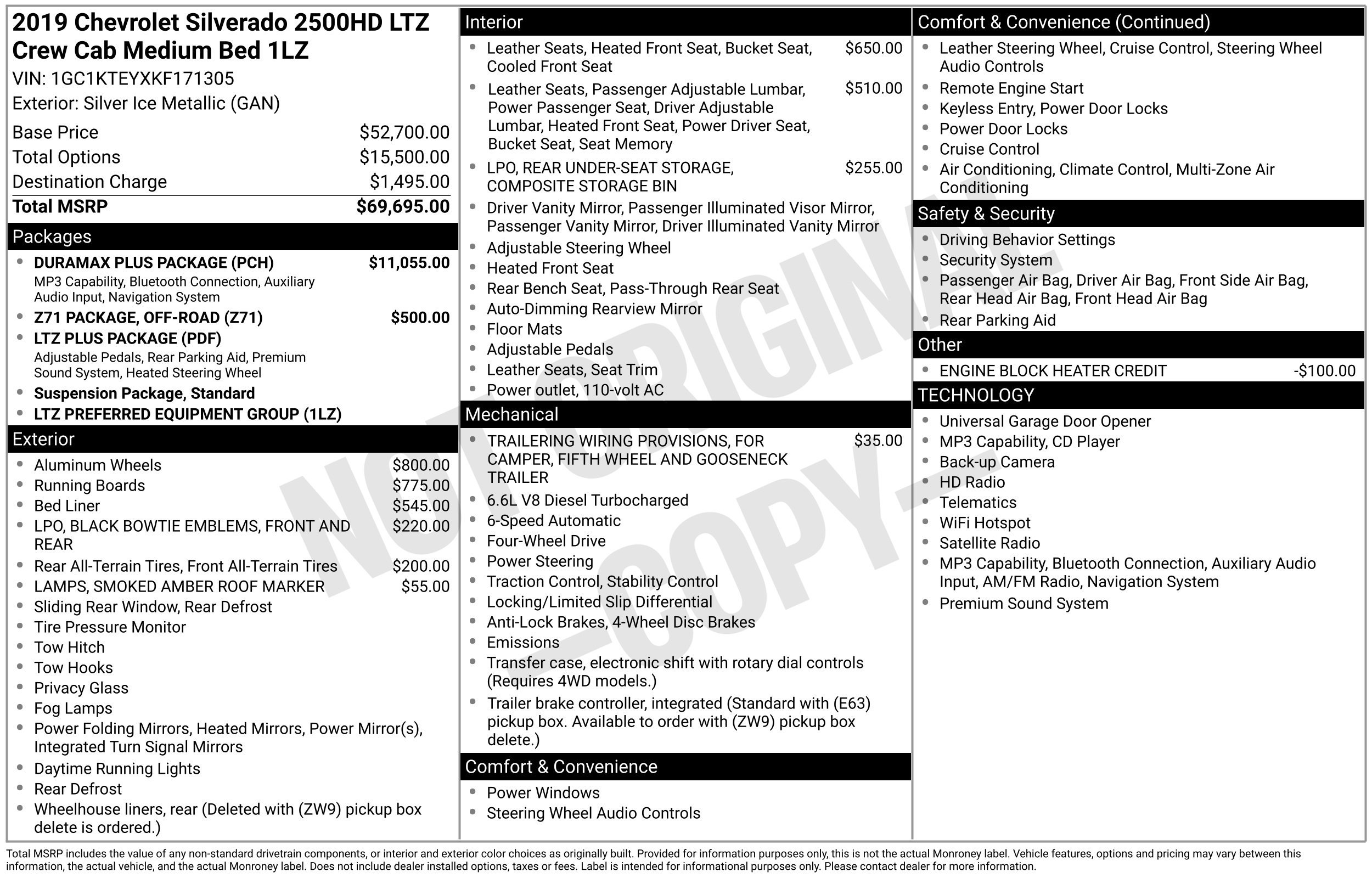 Used 2019 Chevrolet Silverado 2500 LTZ w/ Duramax Plus Package AWD/4WD image 3