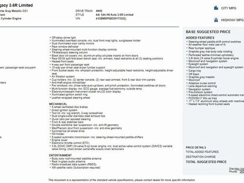 Used 2013 Subaru Legacy 3.6R Limited image 31