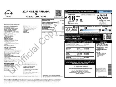 New 2027 Nissan Armada SL