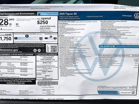 New 2026 Volkswagen Tiguan SE image 18