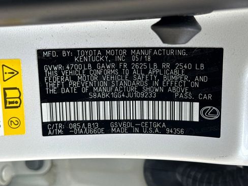 Used 2018 Lexus ES 350 w/ Luxury Package w/Wood Trim image 30