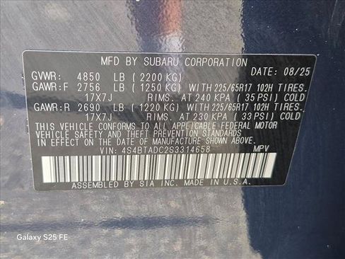 Used 2025 Subaru Outback Premium AWD/4WD image 24