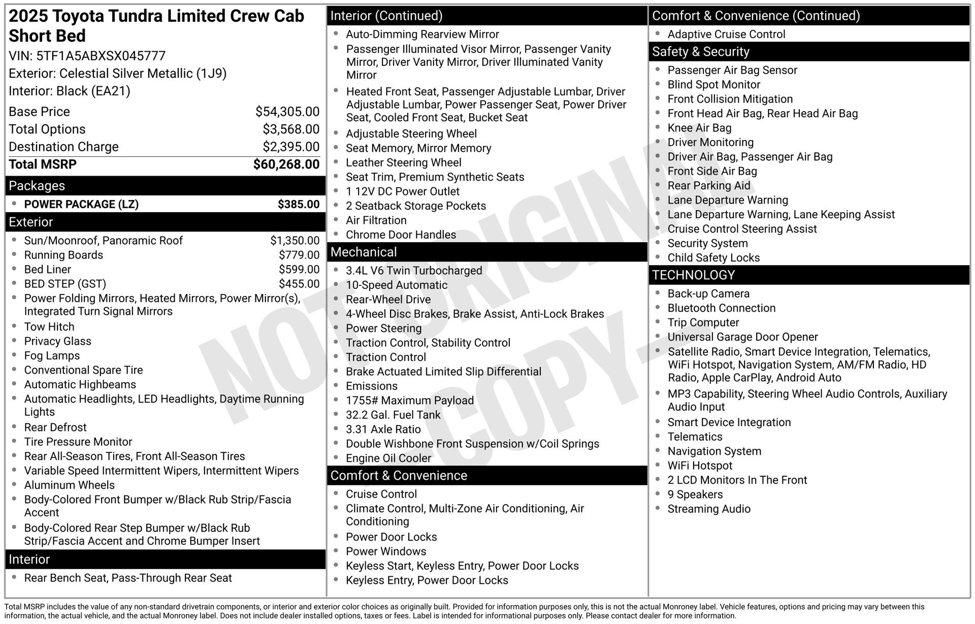 Used 2025 Toyota Tundra Limited w/ Power Package RWD image 32