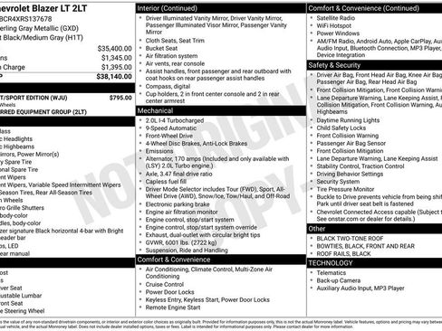 Used 2024 Chevrolet Blazer LT w/ Midnight/Sport Edition image 42