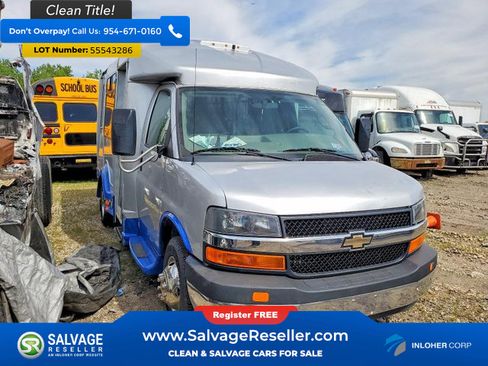 Used 2017 Chevrolet Express 3500 w/ Shuttle Bus Package RWD image 1