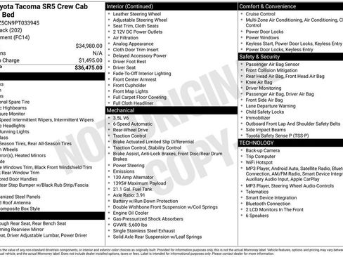 Used 2023 Toyota Tacoma SR5 RWD image 2