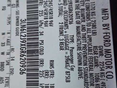 Used 2016 Lincoln MKZ AWD w/ Technology Package image 45