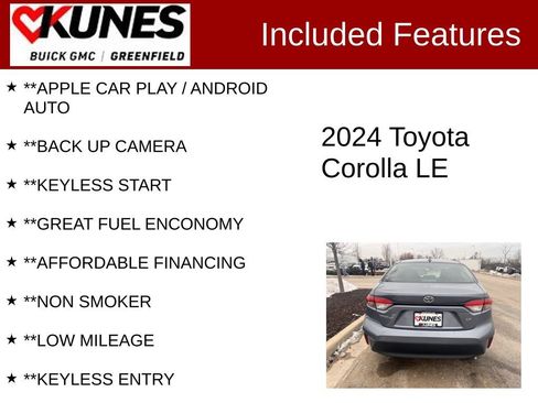 Used 2024 Toyota Corolla LE image 2