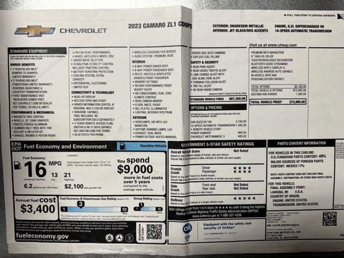 Used 2023 Chevrolet Camaro ZL1 image 73