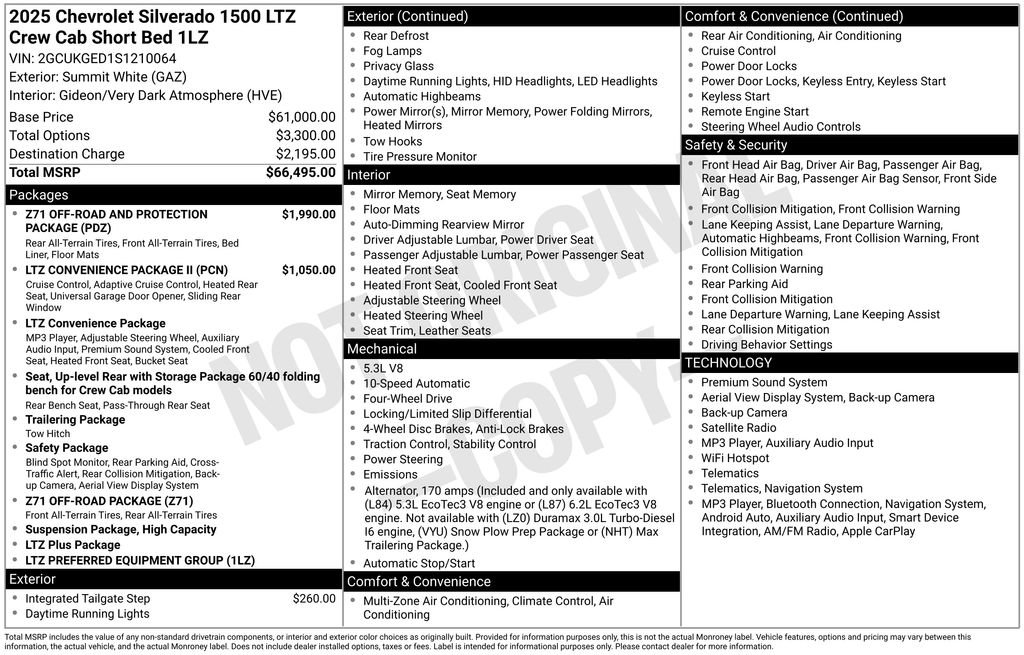 Used 2025 Chevrolet Silverado 1500 LTZ AWD/4WD image 32