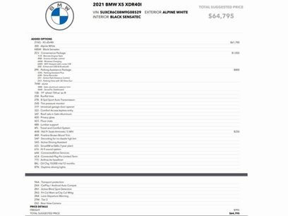 Used 2021 BMW X5 xDrive40i w/ Convenience Package