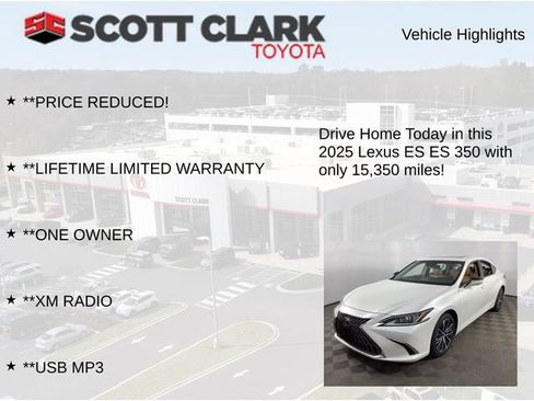 Used 2025 Lexus ES 350 w/ Premium Package FWD image 13