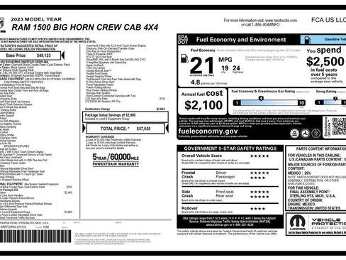Certified 2023 RAM 1500 Big Horn image 2