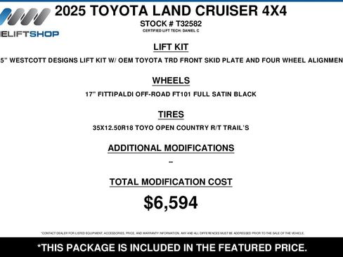 Used 2025 Toyota Land Cruiser w/ Premium Package AWD/4WD image 2