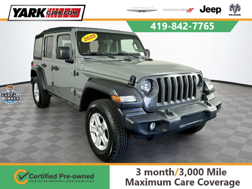 Certified 2020 Jeep Wrangler Unlimited Sport S AWD/4WD 360° Tour