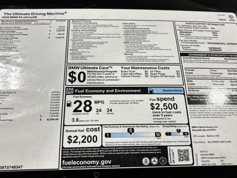 New 2026 BMW X2 xDrive28i w/ Technology Package AWD/4WD image 32