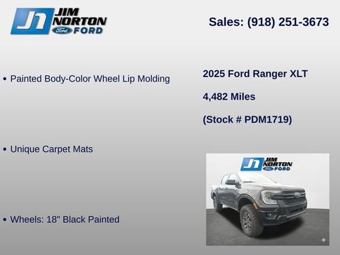 Used 2025 Ford Ranger XLT w/ Black Appearance Package AWD/4WD image 16