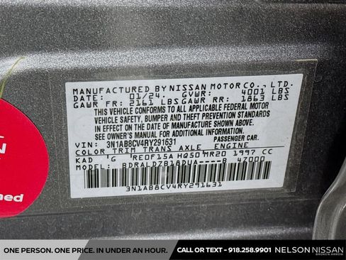 Certified 2024 Nissan Sentra SV image 29