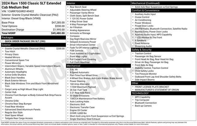 Used 2024 RAM 1500 Classic SLT AWD/4WD image 15
