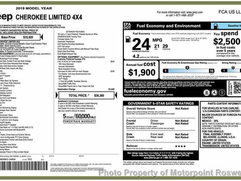 Used 2019 Jeep Cherokee Limited image 2