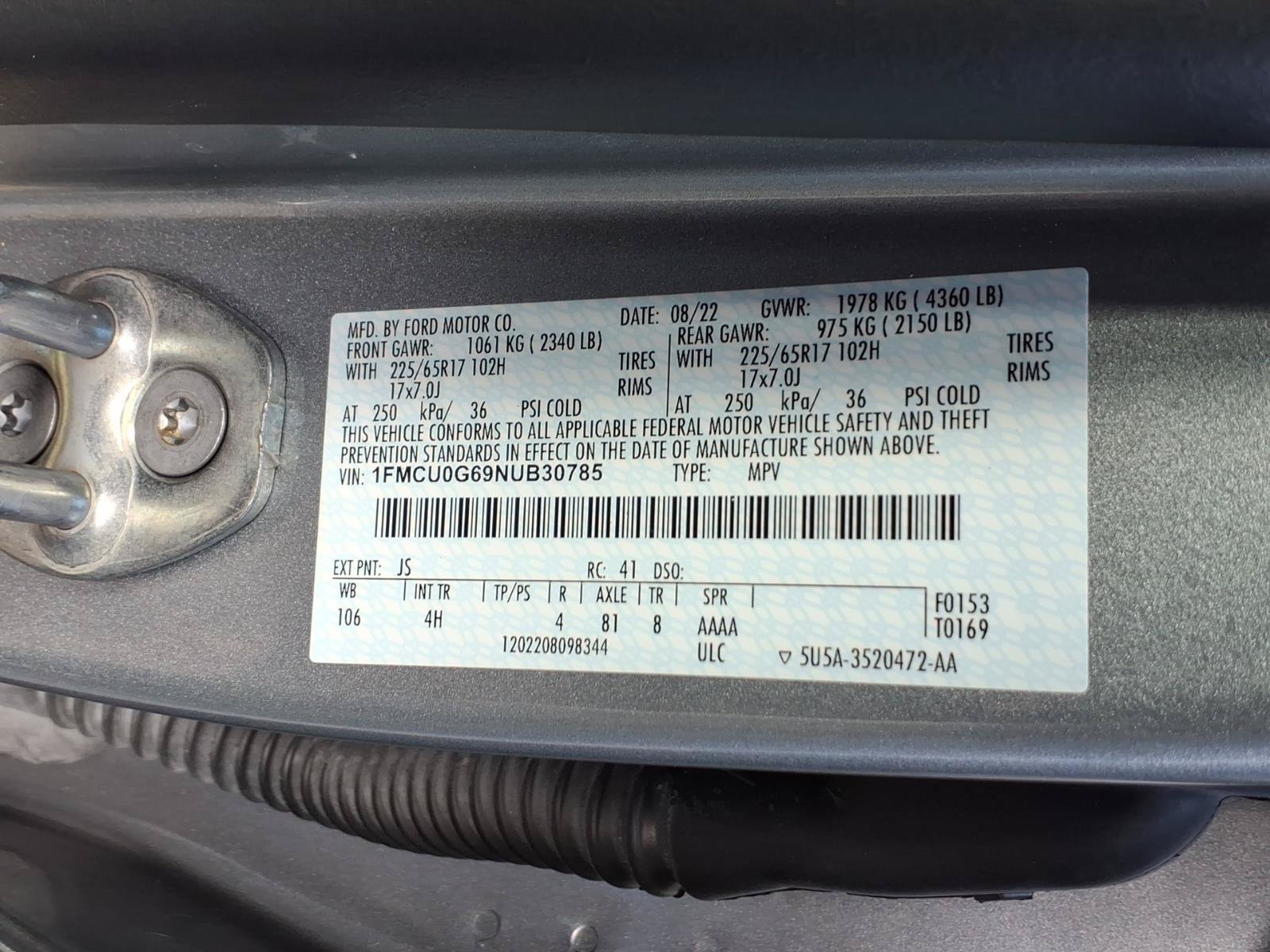 Used 2022 Ford Escape SE FWD image 30