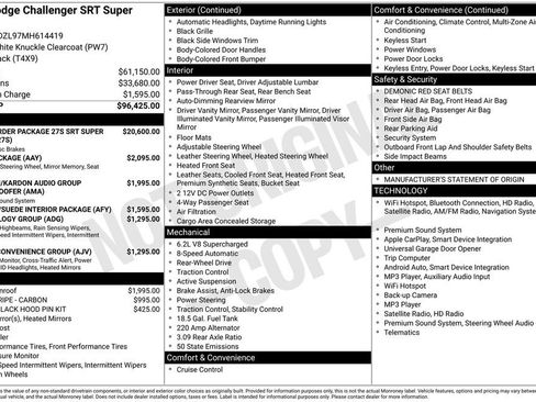 Used 2021 Dodge Challenger SRT Super Stock RWD image 39