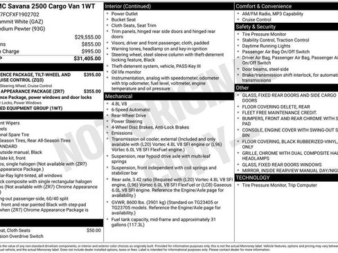 Used 2015 GMC Savana 2500 RWD image 2