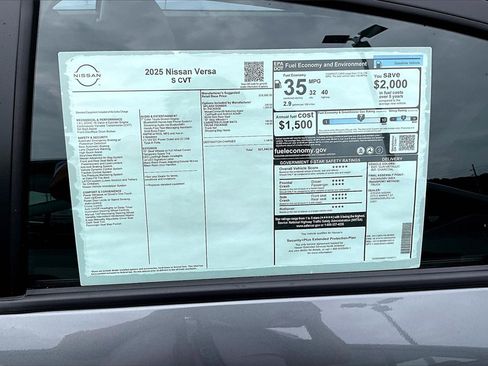 New 2025 Nissan Versa S w/ S Plus Package image 33