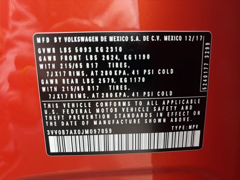 Used 2018 Volkswagen Tiguan S AWD/4WD image 33