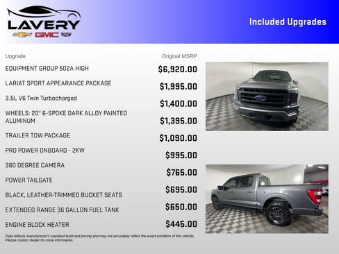 Used 2021 Ford F150 Lariat w/ Equipment Group 502A High AWD/4WD image 7