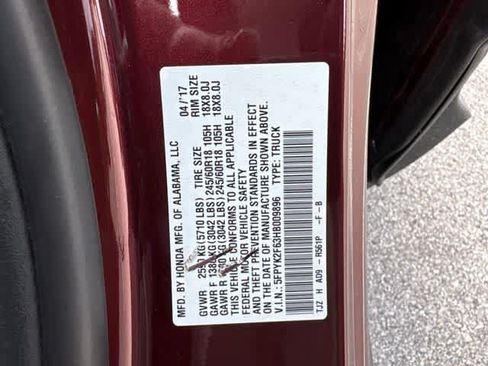Used 2017 Honda Ridgeline RTL-T image 24