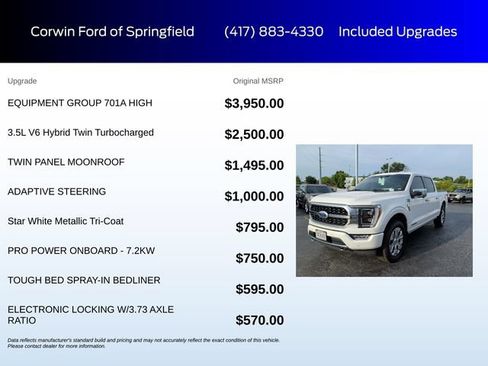 Certified 2022 Ford F150 Platinum w/ Equipment Group 701A High AWD/4WD image 6