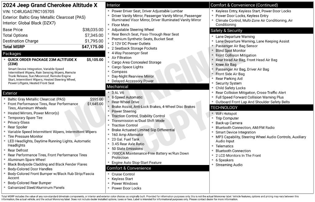 Used 2024 Jeep Grand Cherokee Altitude RWD image 25
