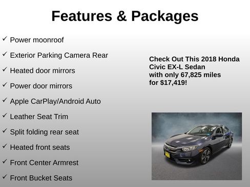 Used 2018 Honda Civic EX-L image 8