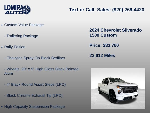 Used 2024 Chevrolet Silverado 1500 Custom w/ Rally Edition AWD/4WD image 33