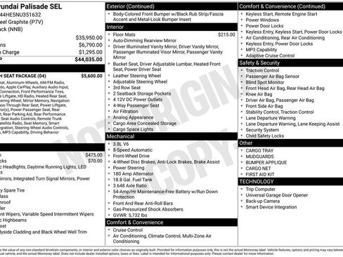 Used 2022 Hyundai Palisade SEL w/ 8P Bench Seat Package FWD image 13