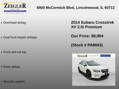 Used 2014 Subaru Crosstrek 2.0i Premium AWD/4WD image 12