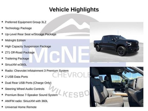 Used 2024 Chevrolet Silverado 1500 High Country w/ Midnight Edition AWD/4WD image 9