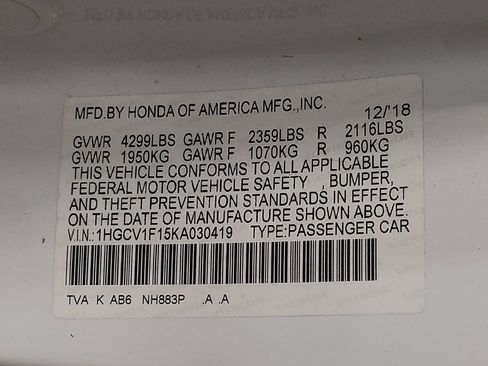 Used 2019 Honda Accord LX image 33