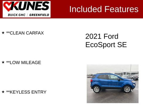 Used 2021 Ford EcoSport SE image 3