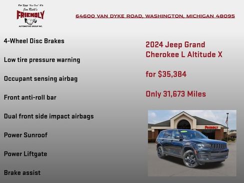 Used 2024 Jeep Grand Cherokee L Altitude AWD/4WD image 30