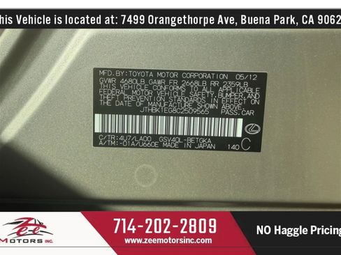 Used 2012 Lexus ES 350 image 48