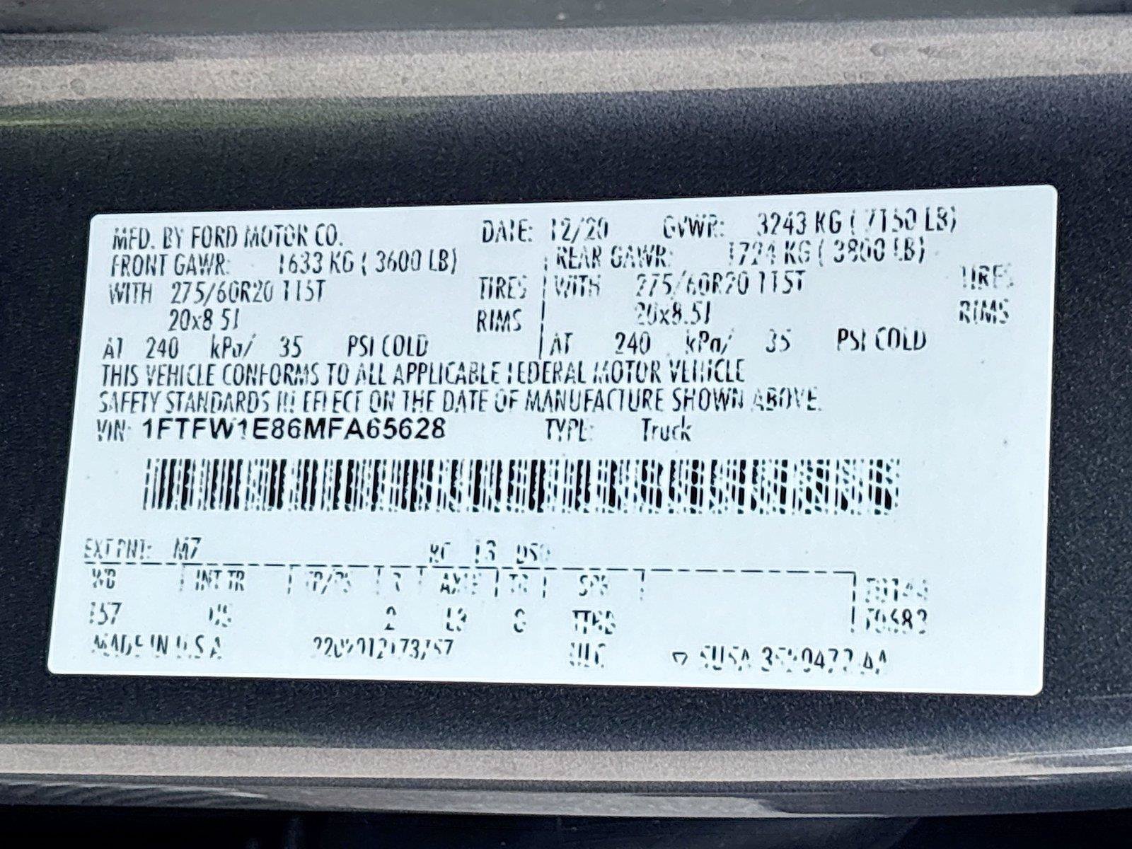 Used 2021 Ford F150 XLT w/ Equipment Group 302A High AWD/4WD image 32