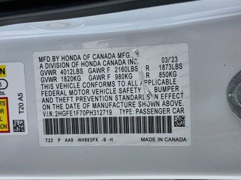 Certified 2023 Honda Civic EX image 35