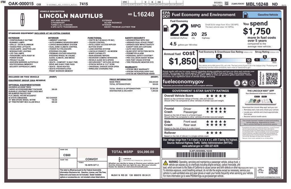 Used 2021 Lincoln Nautilus Reserve AWD/4WD image 36