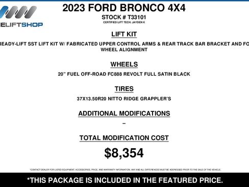 Used 2023 Ford Bronco Badlands w/ Sasquatch Package AWD/4WD image 2