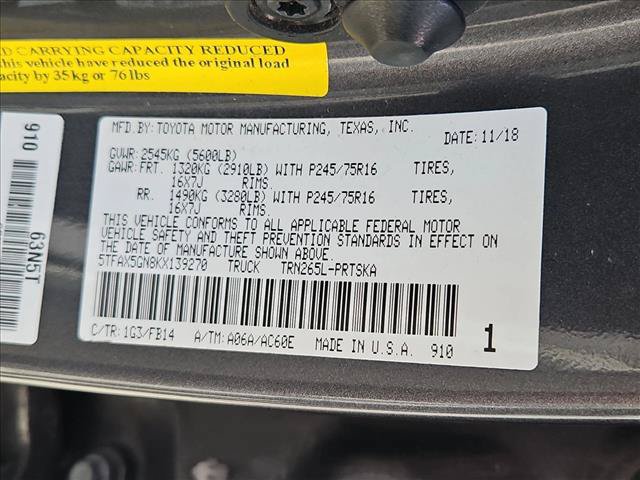 Used 2019 Toyota Tacoma SR w/ SR Convenience Package RWD image 22