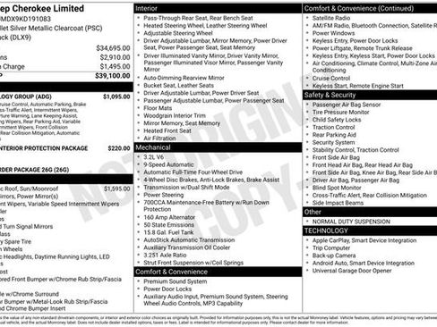 Used 2019 Jeep Cherokee Limited w/ Technology Group image 32