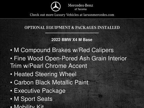 Used 2022 BMW X4 M w/ Executive Package AWD/4WD image 3