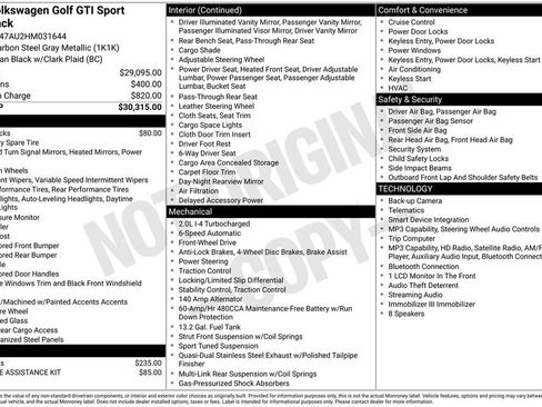 Used 2017 Volkswagen GTI Sport FWD image 22